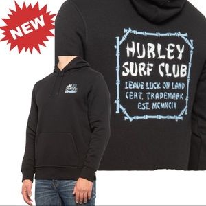 🆕 Hurley Take Out Small Black Fleece Hoodie with graphics